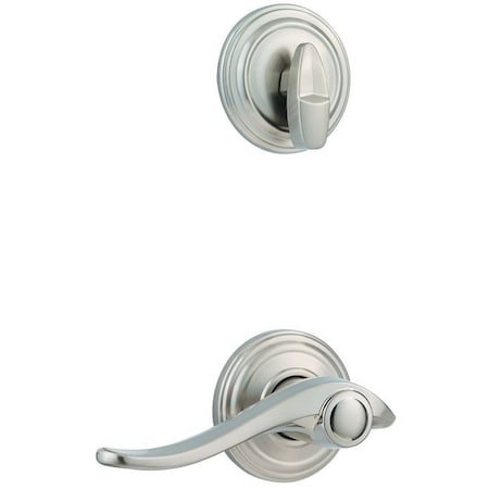 Kwikset Avalon Lever Interior Single Cylinder Handleset Trim, Satin Nickel 966AVLLH-15